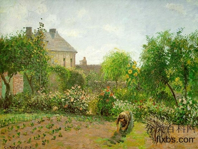 《画家在伊拉格尼的花园》风景油画赏析