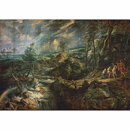《暴风雨下的风景》鲁本斯1625年创作绘画赏析
