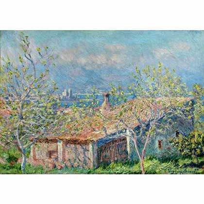 《翁提布的花园房屋》莫奈1888年创作绘画赏析