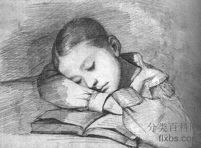《熟睡的茱丽叶库尔贝肖像》肖像油画赏析