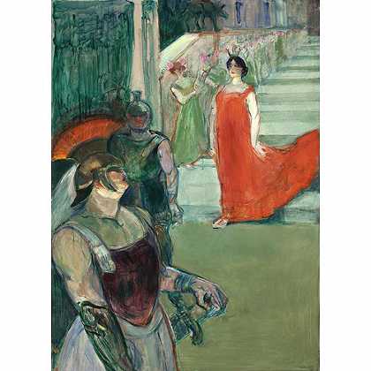 《在波尔多歌剧院的麦瑟琳娜》罗德列克1899年创作绘画赏析