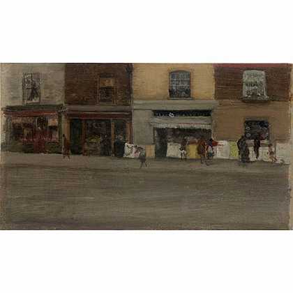 《却尔西的商店》惠斯特1880年创作绘画赏析