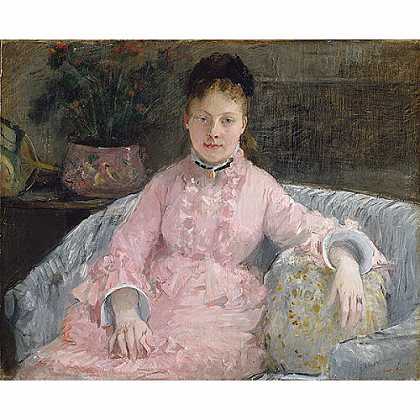 《粉红打扮》摩里逤特1870年创作绘画赏析