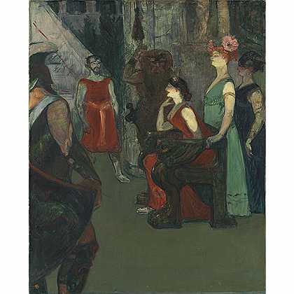 《坐着的麦瑟琳娜》罗德列克1900年创作绘画赏析