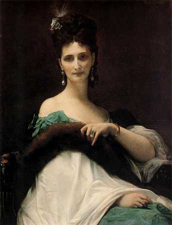 《德洛伯爵夫人凯勒》肖像油画赏析