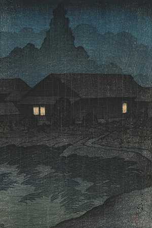 《夏夜淋浴，第一系列纪念品》风景油画赏析
