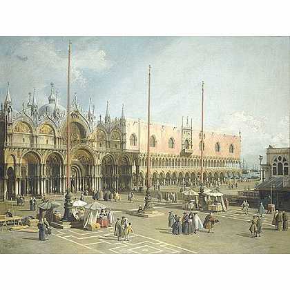 《朝东南的圣马可广场》卡纳莱托1735年创作绘画赏析