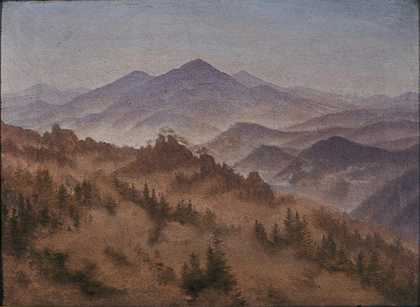 《波希米亚瑞士的罗森伯格风景》风景油画赏析