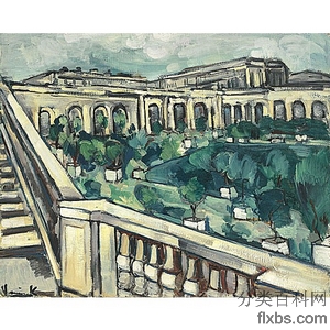 《凡尔赛橘园》乌拉曼克1910年创作绘画赏析