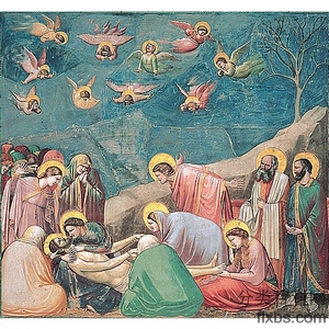 《哀悼耶稣》乔托1305年创作绘画赏析