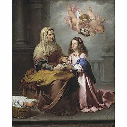 《圣母与圣安妮》牟里罗1655年创作绘画赏析