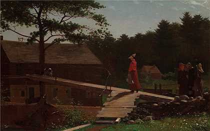 温斯洛·霍默（Winslow Homer）-旧磨坊（晨钟） 美国绘画