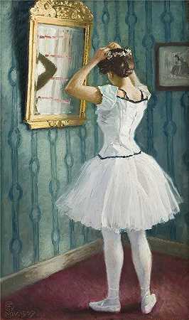 保罗·费舍尔(Paul Fischer，丹麦画家)-(准备芭蕾舞 (1909))