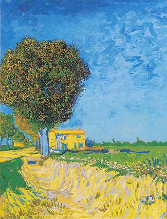 文森特·梵高（Vincent van Gogh）的(阿尔勒大街与房子)