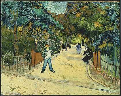 文森特·梵高（Vincent van Gogh）的(进入阿尔勒公共花园)
