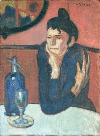 巴勃罗·毕加索（Pablo Picasso）作品-苦艾酒的恋人（1901）