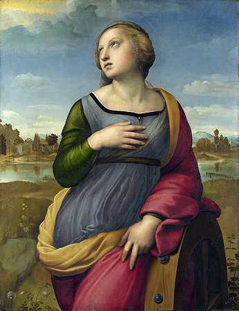 意大利画家拉斐尔（Raphael）–亚历山大的圣凯瑟琳