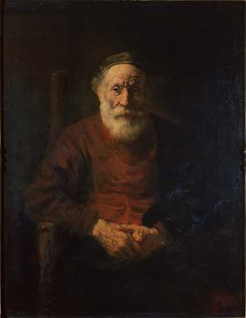 伦勃朗·哈门斯（Rembrandt Harmensz）。伦勃朗·范·瑞恩（Van Rijn）–穿着红色的老人的画像