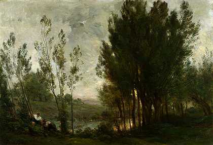 查尔斯·弗朗索瓦·杜比尼（Charles-François Daubigny）-柳树