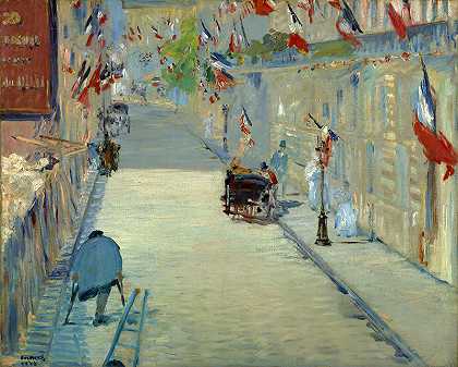 马奈·爱德华（Manet Edouard）-带有1878个标志的Monnier街油画