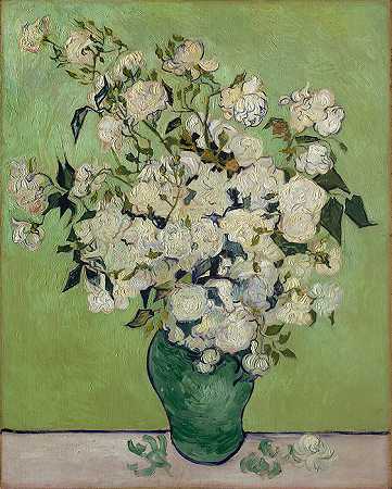 文森特·梵高（Vincent van Gogh）–玫瑰 油画作品