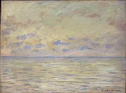 克洛德·莫奈（Claude Monet）–海军陆战队在étretat附近1882年高清油画