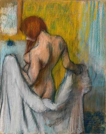 埃德加·德加 （ Edgar Degas）-拿毛巾的女人 作品