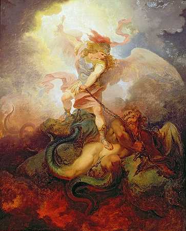 菲利普·詹姆斯·德·路德堡（ Philip James de Loutherbourg） –天使撒旦油画