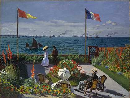 克洛德·莫奈（Claude Monet）–圣阿德雷斯花园油画