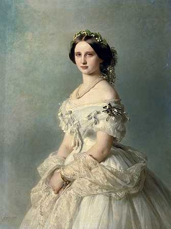 弗朗兹·萨维尔·温特豪德（ Franz Xavier Winterhalter） –1856年的巴登公主肖像油画
