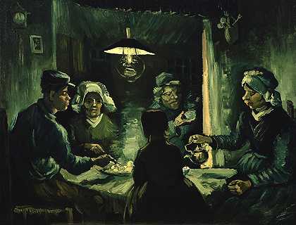 文森特·梵高（Vincent van Gogh） –食用土豆的人油画