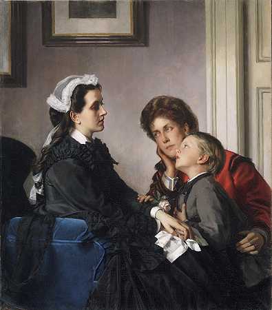亚历山大·卡贝内尔（ Alexandre Cabanel）– The Governess 1865油画