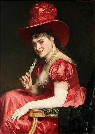 尤里·勒曼（YURI LEMAN）-穿红裙子的女人