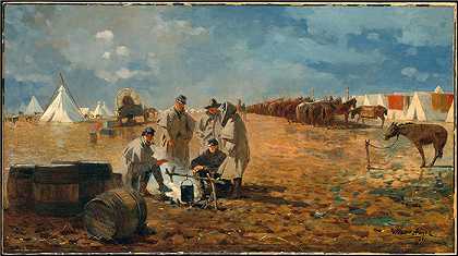 温斯洛·霍默（Winslow Homer）的(1871 营地的雨天)