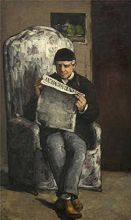 保罗·塞尚（Paul Cézanne）-艺术家的父亲， 1866年