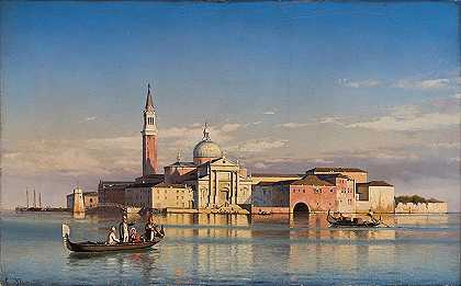 卡尔·诺依曼（Carl Neumann）-威尼斯圣乔治·马焦雷油画