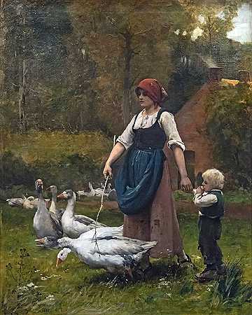 朱利安·杜佩（JulienDupré）-在草地上弗朗西斯 油画