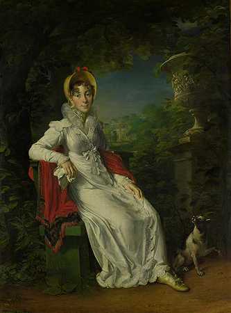 弗朗索瓦·杰拉德（François Gérard）-卡罗莱纳·费迪南达·路易莎·范西西里（1798-1870）油画