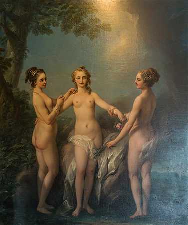 查尔斯·安德烈·范·卢（Carle van Loo）-三个优雅油画