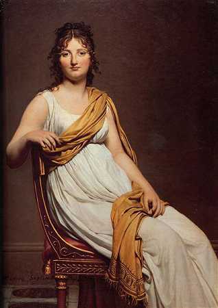 雅克·路易·大卫（ Jacques Louis David）-雷蒙德·德弗尼诺夫人画像油画