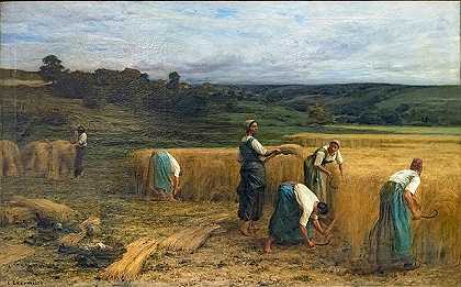莱昂·奥古斯丁·莱尔米特（Léon Augustin Lhermitte）-收获油画
