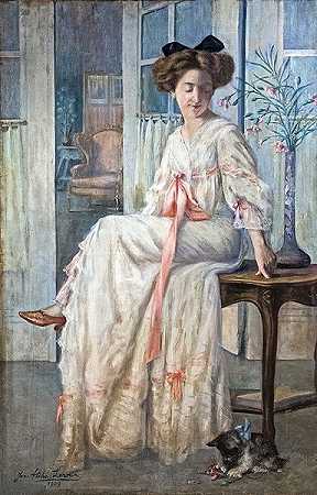 简·阿切（JaneAtché）-AJ夫人肖像弗朗西斯油画