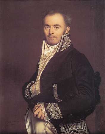 让·奥古斯特·多米尼克·安格尔（Jean Auguste Dominique Ingres）-希波利特·弗朗索瓦·德维勒油画
