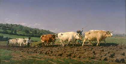 法国画家罗莎·博纳尔（Rosa Bonheur）- 在泥沼中耕耘.