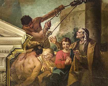 朱斯蒂诺·梅内斯卡迪（Giustino Menescardi）-马卡比斯兄弟和圣萨洛姆道油画