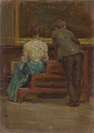 莫顿·利文斯顿·尚伯格（Morton Livingston Schamberg）-查尔斯·希勒和妮娜·艾伦德 1906年绘画