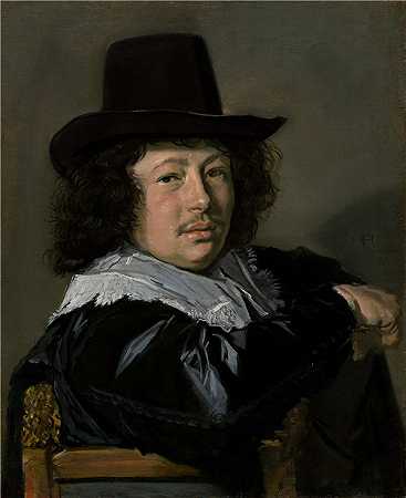 弗兰斯·哈尔斯（Frans Hals）一个年轻人的肖像油画