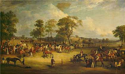 约翰·费内利（John Ferneley）-希顿公园竞赛.油画