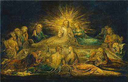 威廉·布雷克（William Blake）-最后的晚餐油画