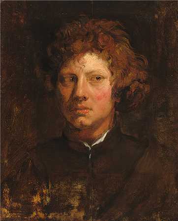安东尼·范·戴克（Anthony van Dyck）-一个年轻人的头油画